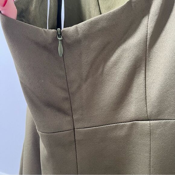 Elliatt Revolve Camo Asymmetric Satin Cocktail Dress Dark Green Size NWT - Picture 12 of 15